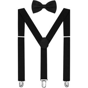 Solid Color Mens Suspender Y Shape with Strong Clips Adjustable Braces